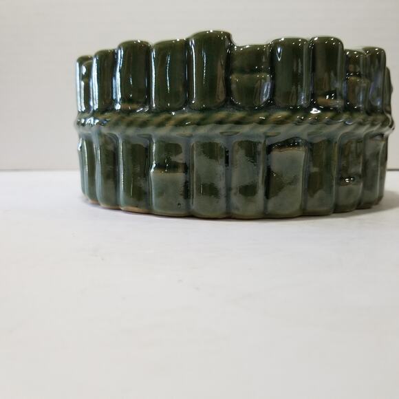 Vintage ceramic glazed bamboo flower holder B-641 (5.1350) - Picture 10 of 16